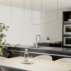 Moderni muovi riippuvalaisin messinki, Vilko, 22W, white switch LED