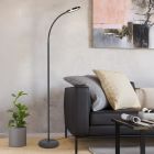 Moderni muovi lattiavalaisin musta, Querine, 5,5W, white switch LED, 3-portaisesti himmennettävä