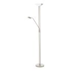 Design lasi seisova lukulamppu nikkeli, Brava, 20W, 3000K LED, katkaisimella