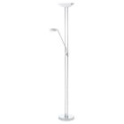 Design lasi seisova lukulamppu kromi, Brava, 20W, 3000K LED, katkaisimella