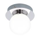Moderni lasi kattovalaisin kromi, Escha, 3W, 3000K LED, IP44
