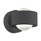 Moderni muovi ylös alas seinävalaisin antrasiitti, Beerd, 3W, 3000K LED