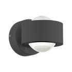 Moderni alumiini ulkovalaisin antrasiitti, Lyn, 2W, 3000K LED, IP44