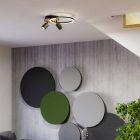 Design muovi kattovalaisin musta, Cembrano, 8W, 3000K LED