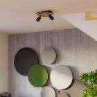 Design muovi kattovalaisin musta, Cembrano, 8W, 3000K LED