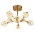 Design kristalli kattovalaisin kulta, Viresh, 68W, 3000K LED