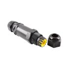 Musta vedenpitävä kaapeliliitin IP68, max 3 x 1,5 mm