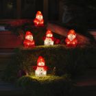 3 LED-joulupukkia ja 2 LED-lumiukkoa, sisä- ja ulkokäyttöön