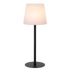 Musta muovi ladattava ulkopöytävalaisin, Tyon, 2W, 2700K LED, IP65, kosketushimmentimellä