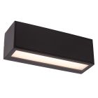 Musta alumiini ulkoseinävalaisin hämäräkytkimellä, Sutton, 1,5W, 3000K LED, IP54