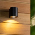 Musta alumiini aurinkovoimainen ulkovalaisin, Perth, 1W, 3000K LED, IP65