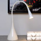 Valkoinen metalli työpöytävalaisin, Zozy, 3W, 3000K LED, kosketushimmentimellä