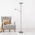 Kromi metalli seisova lukulamppu, Zenith, 20W, 3000K LED