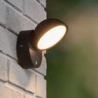 Musta metalli ulkoseinävalaisin hämäräkytkimellä, Finn, 12W, 3000K LED, IP54