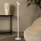 Valkoinen alumiini ladattava lattiavalaisin, Antrim, 2,2W, 2700K LED, IP54, kosketushimmentimellä