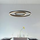 Musta alumiini riippuvalaisin, Triniti, 32W, 3000K LED
