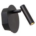 Musta metalli sängynvalaisin, Jolijn, 2W, 3000K LED, katkaisimella