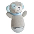 Harmaa muovi lastenhuoneen pöytävalaisin, Dolly, 3W, RGB LED, katkaisimella