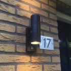 Moderni liiketunnistimella varustettu ulkoseinävalaisin musta, Pedro, IP44