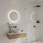 Harmaa lasi valaistu peili, Dovina, 20W, 4000K LED, IP44, katkaisimella