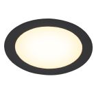 Musta alumiini alasvalo, Umbriel, 24W, 3000K LED, IP44