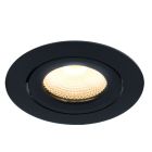 Musta alumiini upotettava spottivalaisin, Wimke, 5W, 2700K LED, IP44