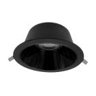 Musta alumiini alasvalo, Maud, 20W, white switch LED, IP22