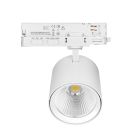 Valkoinen 3-vaiheinen kiskojärjestelmän kohdevalaisin, alumiinia, Jeska, 10W/20W/30W, valkoinen LED-kytkin