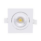 Valkoinen alasvalo alumiinia, Loura, 6W, valkoinen kytkin-LED, IP65