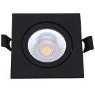 Musta alasvalo alumiinia, Loura, 6W, valkoinen LED-kytkin, IP65