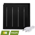 Musta sälekaihdin LED-paneeli 60x60 - 30W - valkoinen kytkin - UGR <16