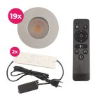 Alumiini veranda pintavalaisin kromi, Dico, 3W, 2700K LED, IP65, kaukosäätimellä