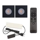 Alumiini veranda pintavalaisin musta, Dico, 6W, 2700K LED, IP65, kaukosäätimellä