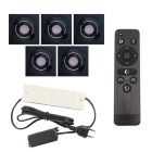 Alumiini veranda pintavalaisin musta, Rona, 15W, 2700K LED, IP44, kaukosäätimellä