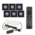 Alumiini veranda pintavalaisin musta, Dico, 18W, 2700K LED, IP65, kaukosäätimellä