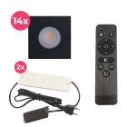 Alumiini veranda pintavalaisin musta, Dico, 42W, 2700K LED, IP65, kaukosäätimellä