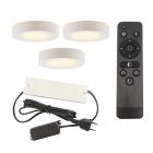 Alumiini keittiökaappivalaistus valkoinen, Sana, 3W, 2700K LED, kaukosäätimellä