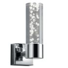 Kromi muovi seinävalaisin , Delfina, 3,1W, 3000K LED, IP44