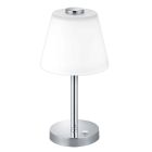 Kromi metalli pöytävalaisin, Liv, 4W, 3000K LED, katkaisimella