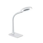 Valkoinen muovi työpöytävalaisin, Ulyssae, 5W, 3500K LED, katkaisimella