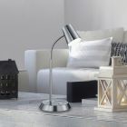 Nikkeli lasi pöytävalaisin, Laysha, 4,7W, 3000K LED, katkaisimella