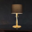 Kulta metalli pöytävalaisin, Ramten, 3W, 3000K LED, vetokatkaisimella