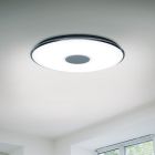 Valkoinen metalli kattolamppu, Vibol, 45W, 3000K LED, kaukosäätimellä