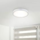 Valkoinen muovi kylpyhuoneen kattovalaisin, Evelina, 18W, 3000K LED, IP44