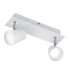 Valkoinen lasi seinävalaisin , Laysha, 6W, 3000K LED, katkaisimella