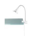 Valkoinen muovi puristinspotti, Taimi, 3,8W, 3000K LED, katkaisimella