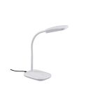 Valkoinen muovi työpöytävalaisin, Charlot, 3,5W, 3000K LED, katkaisimella
