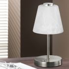 Nikkeli lasi pöytävalaisin, Nakskov, 2,5W, 3000K LED, katkaisimella