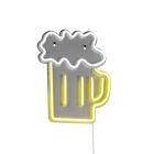 Läpinäkyvä muovi seinävalaisin , Beer, 5W, keltainen LED, katkaisimella