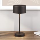 Musta metalli pöytävalaisin, Dustin, 1,5W, 3000K LED, kosketushimmentimellä